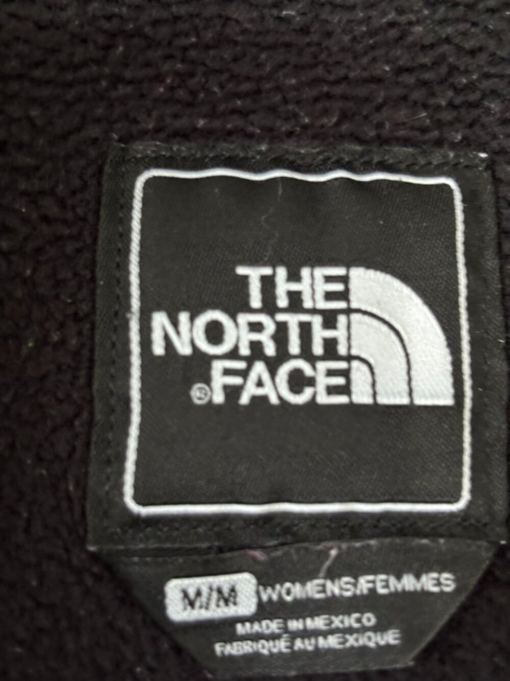 The North Face Womens Denali Fleece Jacket M Black Full Zip Breast Cancer Logo - Picture 3 of 5